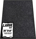 Front Door Mat Indoor Outdoor Entrance, 36" x 48" All-Season Heavy Duty Waterproof Doormat, Non-Slip Absorbent Entryway Mat, Easy to Clean, Low Profile Commercial Floor Mat for Indoor Outdoor