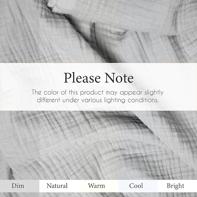 Salt Earth 100% Cotton Muslin Blanket, Gauze Blanket 80"X90" Queen, 4 Layered for Couch, Bed, Living Room,Lightweight, All Seasons Blankets & Throws, Easy wash,Nature & Skin Friendly(Scottish Grey)