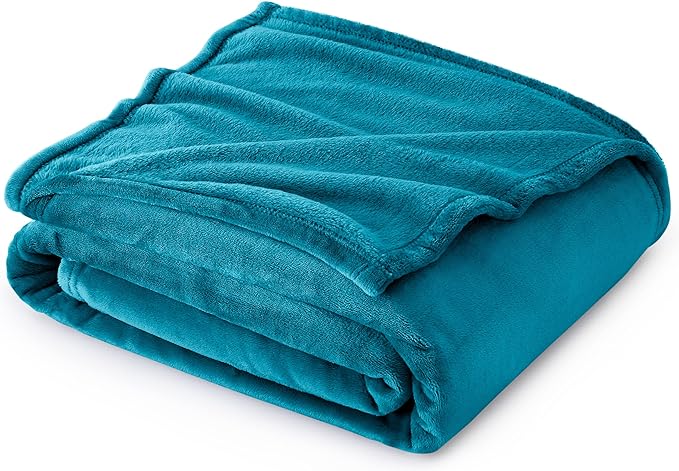 Bedsure GentleSoft Fleece Throw Blanket Teal - 300GSM Blankets for Couch, Sofa, Bed, Soft Lightweight Plush Cozy Throws for Toddlers, 50x60 inches