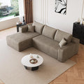 96" Sectional Couches for Living Room Modern Modular Sofa with L-Shape Couchs Upholstered Boneless Couch Deep Seat Sectional Couch with Chaise (Camel, 96" Left Facing Chaise+2Seaters)
