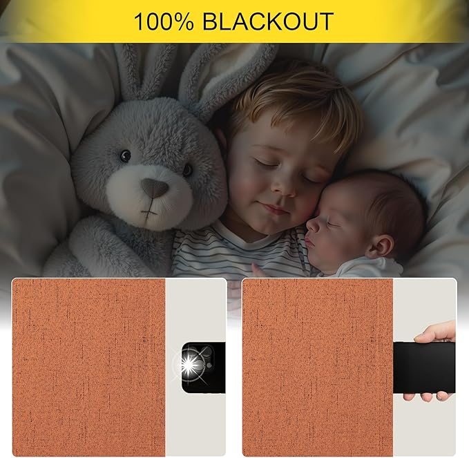 Burnt Orange 100% Blackout Window Curtain Panels Light Blocking Linen Boho Black Out Drape for Nursery 84 Inch Long Thermal Insulated Draperies for Living Room Bedroom Fall Decor 2 Pieces 52x84 Length