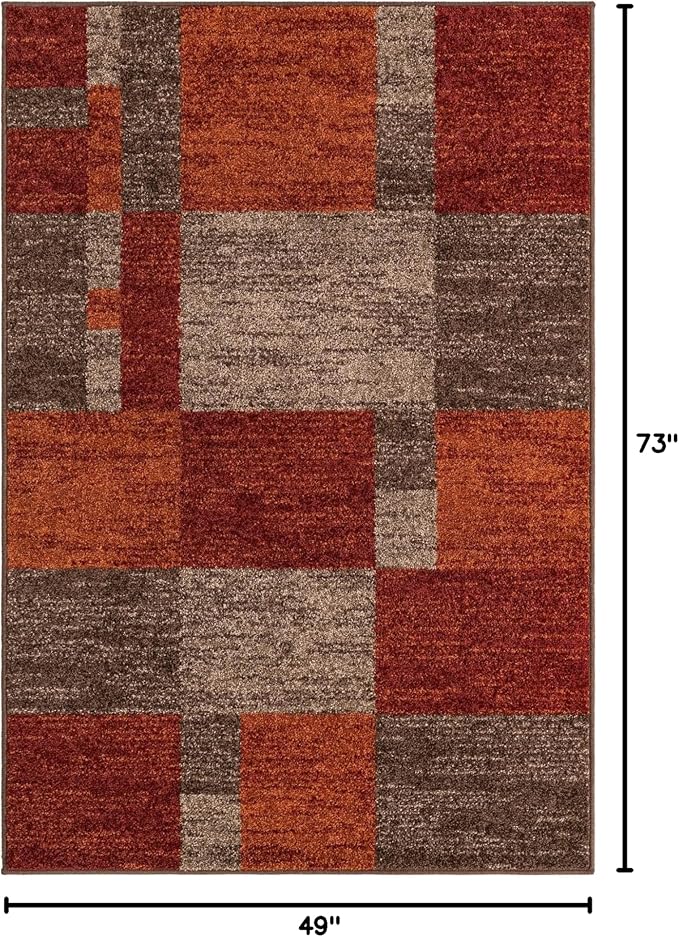 Unique Loom Autumn Collection Area Rug - Providence (4' 1" x 6' 1" Rectangle, Multi/ Beige)
