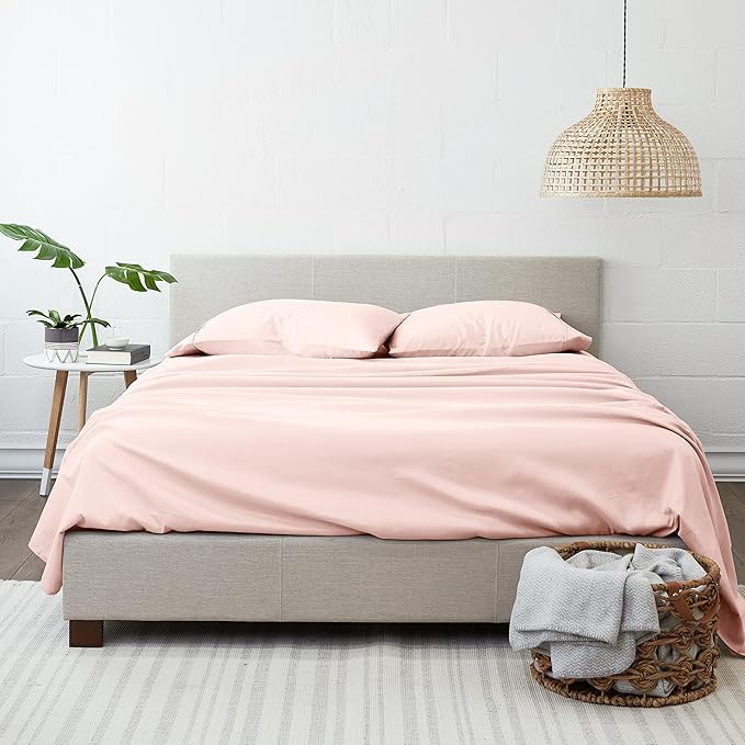 Linen Market Bed Sheets for California King Size Bed (Blush) - Sleep Better Than Ever with These Soft and Cooling California King Sheets - Deep Pocket Fits 16" Thick Beds - 4 Piece Cal King Sheet Set