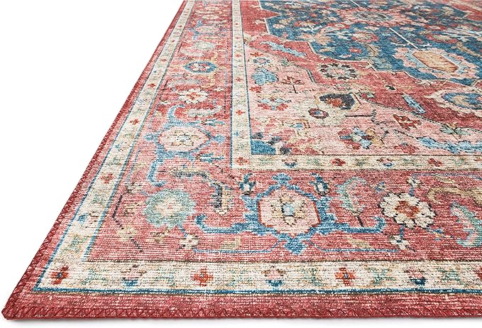 Loloi II Skye Collection SKY-05 Brick/Ocean 2'-6" x 7'-6" Runner Rug