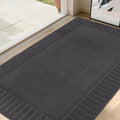 BEQHAUSE Door-Mat Non-Slip Front Doormat Low-Profile Entrance Mats for Front Door Entry Resist Dirt Washable Doormat Absorbent Entryway Door Mat,Dark Grey, 36"x60"