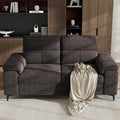71.25" Modern Sofa Couch for Living Room, Deep Seat Sofas with 8” Cushion, Comfy 2-Seater Chenille Loveseat with Convertible Armrest, Removable Sofa Cover, High Leg (Dark Gray)