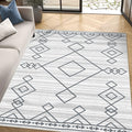 4x6 Rug, Small Area Rug for Living Room, Bedroom, Kitchen, Machine Washable Non-Slip Throw Rug, Low Pile Carpet Western Rug for Entryway Nursery Coffee Table, Checkered