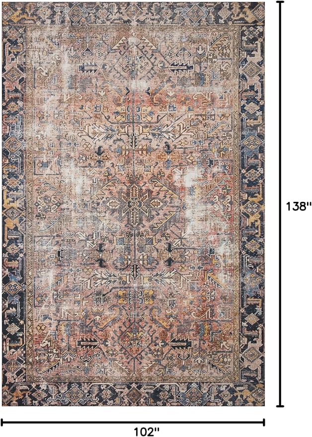 Loloi Chris Loves Julia Jules Collection JUL-02 Terracotta/Multi 8'-6'' x 11'-6'', .13" Pile Height, Area Rug