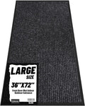 Front Door Mat Indoor Outdoor Entrance, 36" x 72" All-Season Heavy Duty Waterproof Doormat, Non-Slip Absorbent Entryway Mat, Easy to Clean, Low Profile Commercial Floor Mat for Indoor Outdoor