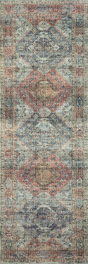 Loloi II Skye Collection SKY-06 Apricot/Mist 7'-6" x 9'-6" Area Rug