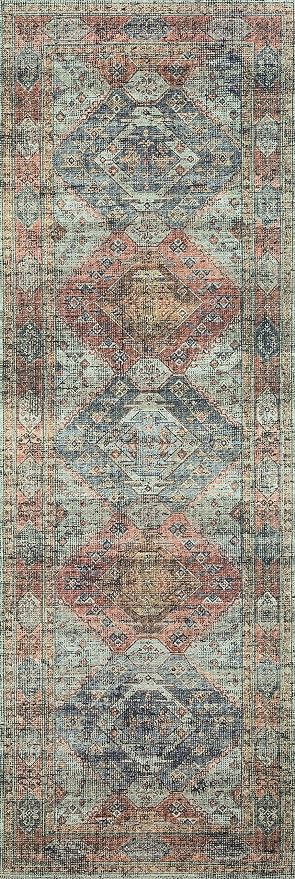 Loloi Skye Collection SKY-06 Apricot/Mist 6'-0" x 6'-0" Round Area Rug