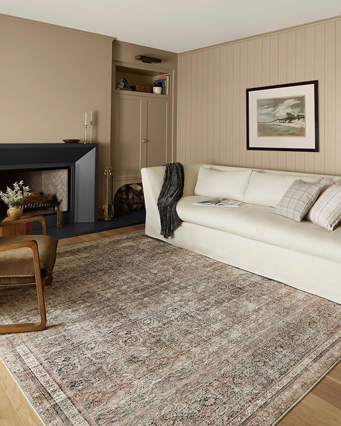 Loloi Chris Loves Julia Jules Collection JUL-09 Ink/Terracotta 2'-3" x 3'-9", .13" Pile Height, Accent Rug