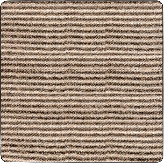 House, Home and More Skid-Resistant Carpet Indoor Area Rug Floor Mat - Black Ripple - 8 Ft X 8 Ft - Non Slip Rubber Backing, Stain Resistant, Dog Friendly, Living Room Bedroom Kitchen Entryway