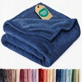 Ultra Soft Fleece Blanket Queen Size - Flannel Fleece Luxury Queen Blanket - Lightweight for Couch Bed Chair - Thick, Warm and Breathable - All Season Cozy Anti-Static Microplush Bedding, Royal Blue