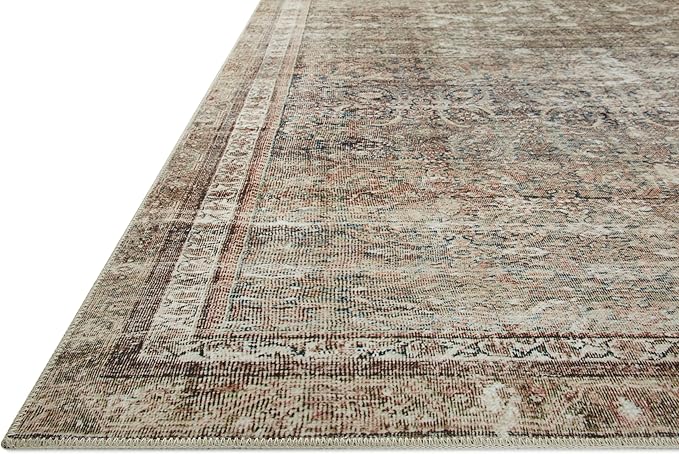 Loloi Chris Loves Julia Jules Collection JUL-09 Ink/Terracotta 2'-3" x 3'-9", .13" Pile Height, Accent Rug