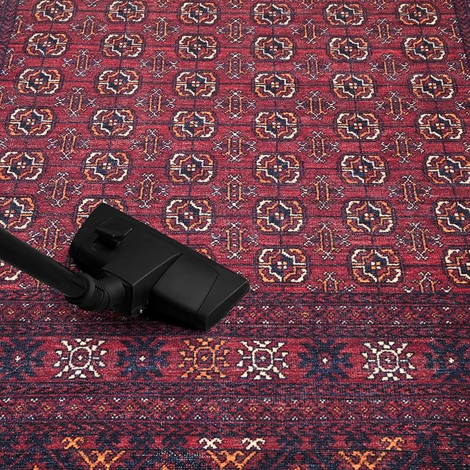 Keen Home Design 10x14 Rug - Machine Washable Area Rug with Non-Slip Backing, Ideal for Living Room, Dining Room, Bedroom - Vintage, Easy Clean, Durable, Low Pile Rug - (9'7" x 14')