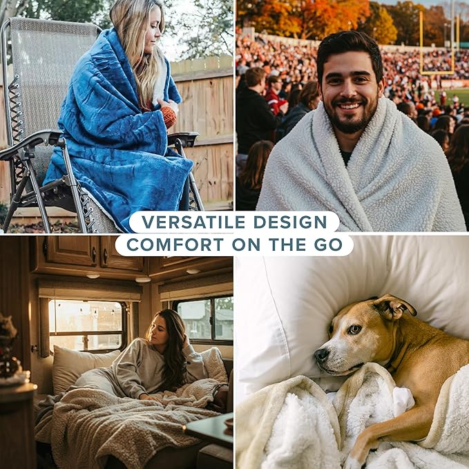 Bare Home Sherpa Fleece Blanket - Throw/Travel Size - Blanket for Bed, Sofa, and Couch - Warm & Lightweight - Fluffy & Soft - Reversible (Throw/Travel, Black)