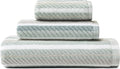 Tommy Bahama - Bath Towels, 100% Soft & Absorbent Cotton Terry Loop with Twill Texture, Low Linting & Fade Resistant, Medium Weight Bathroom Towels (Ocean Bay Blue, 3 Piece)