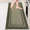 Kitchen Rugs 24" x 70", Non-Slip Machine Washable Kitchen Runner Rugs Floor Mats, Absorbent Comfort Standing Mats for Kitchen, Sink, Laundry and Hallway, Rolled Packaging, Budding Green & Sage Green