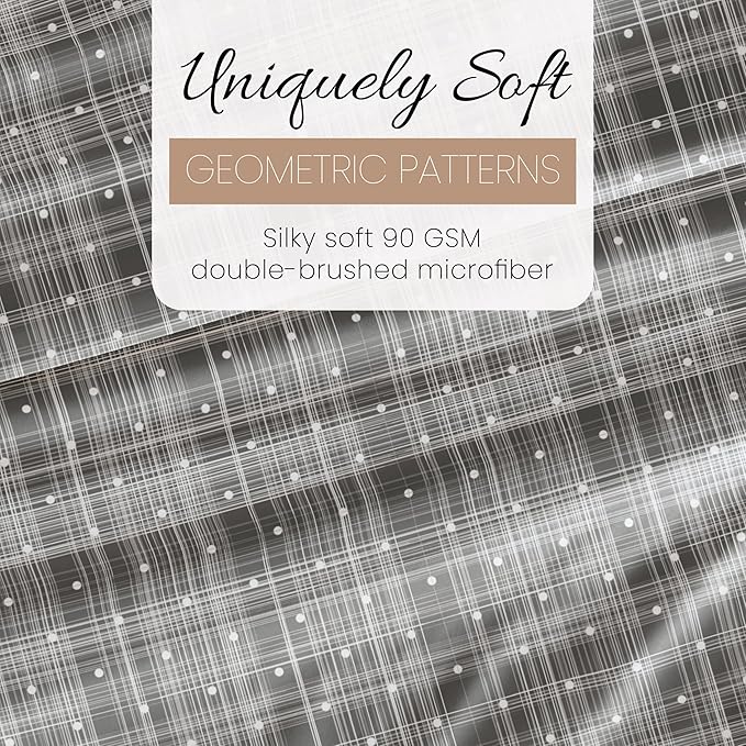 Linen Market Double-Brushed Patterned Microfiber Twin Sheet Set 3 Piece – Oeko-TEX Certified Ultra Soft & Wrinkle-Free - 16" Deep Pocket Sheets - Easy Care Twin Size - Polka Dot Gray
