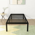 18 Inch Narrow Twin Bed Frames Heavy Duty No Box Spring Needed Metal Platform with Maximum Storage, Easy Assembly, Noise Free, Black