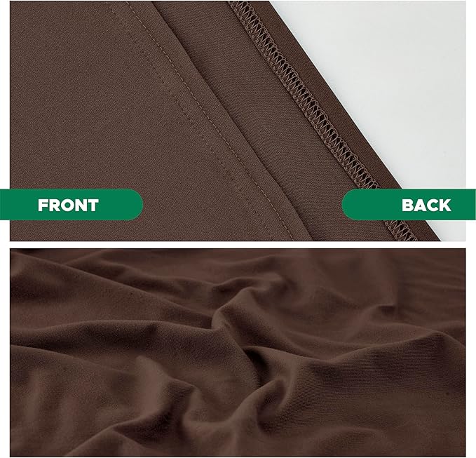 Biscaynebay Decorative Box Spring Cover Full & Full XL Size, Brown Jersey Luxurious Jersey Knitting Stretchy Wrap Around 4 Sides Bed Skirt for Home/Hotels, Easy Fit Wrinkle Free Machine Washable