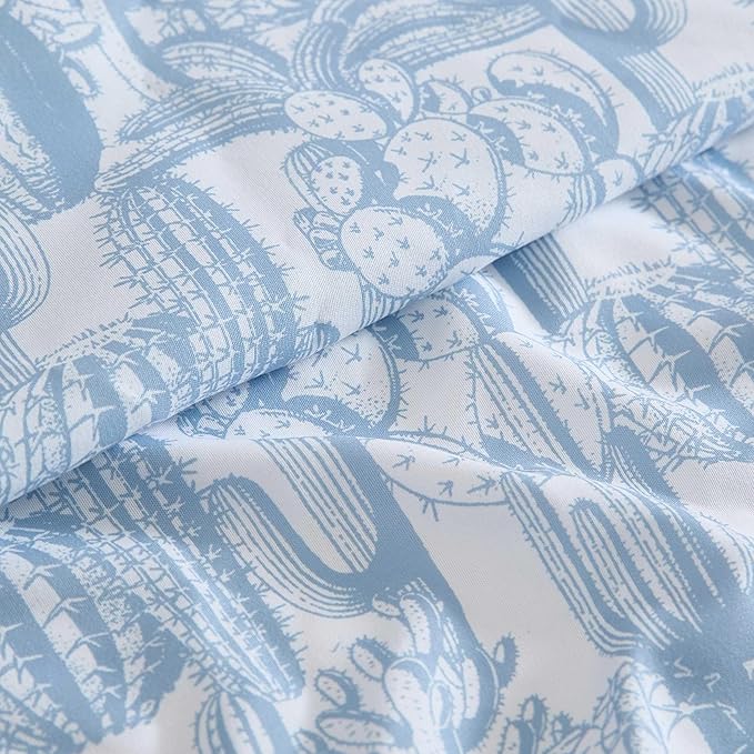 Wrangler - Full Bed Sheets, Ultra-Soft & Lightweight Bedding with Matching Pillowcases, Lightweight Bed Set for All Season Comfort, Oeko-Tex Certified (Cactus Toile Blue)
