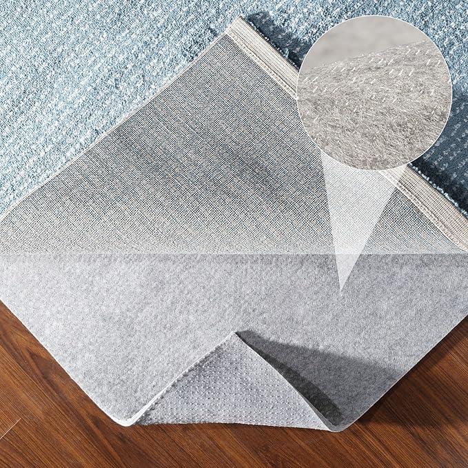 Resare Non Slip Rug Pad Gripper Extra Thick Dual Surface Felt Under Rug for Area Rugs and Hardwood Floors,Super Cushioned Non Skid Carpet Padding - 5x7 Feet 1/4" Double-Sided Non Slip