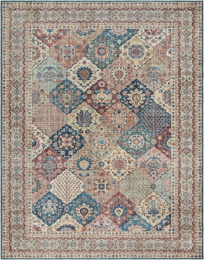 Gertmenian Indoor Boho Accent Rug - 3x5 Small, Non Slip, Super Strong, Ideal for High Traffic Areas in Bedroom, Living Room, Kitchen - Cinzia, Bronze, 28505
