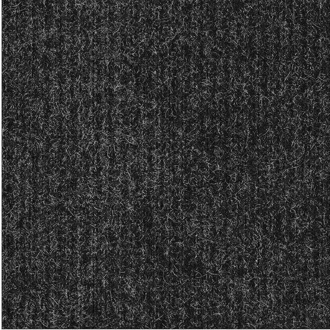 Ottomanson Hallway Runner Rug 2' x 6' Durable Non-Slip Mat with Scraper Pile for Indoor & Outdoor Use - Ideal for Kitchen, Entryway, Patio & Garage - High-Traffic Carpet, Black