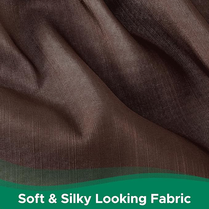 Biscaynebay Wrap Around Bed Skirts for Queen Beds 14" Drop, Brown Adjustable Elastic Dust Ruffles Easy Fit Wrinkle & Fade Resistant Silky Luxurious Fabric Solid Machine Washable