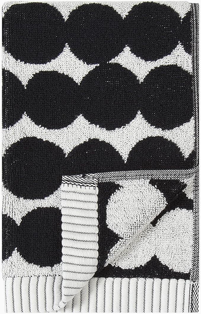 MARIMEKKO Räsymatto Terry Cotton Guest Towel – Polka Dot Patterned Guest Towels – 20 in x 12 in