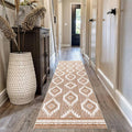 Runner Rug 2x10 Machine Washable Rug with Non-Slip Backing, Ideal for Kitchen Hallway Entryway Laundry Room - Western Style, Durable, Easy Clean, Low Pile Carpet Runner, Camel