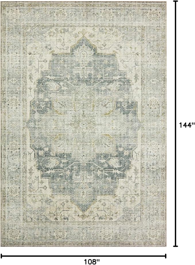 Loloi Skye Collection SKY-12 Charcoal/Dove 9'-0" x 12'-0" Area Rug
