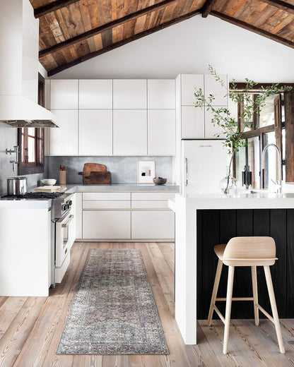 Loloi Layla Collection LAY-06 Taupe/Stone 2'-0" x 5'-0" .13" Thick Accent Rug, Soft, Durable, Vintage Inspired, Distressed, Low Pile, Non-Shedding, Easy Clean, Printed, Living Room Rug