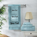Personalized Towels - Customized Turkish Cotton Towel Set, Monogrammed Towels with Initials, Name & Embroidery, Idea for Weddings, Bridal Showers, Anniversaries, Housewarming, New Home