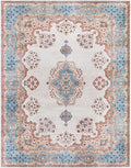 Gertmenian Indoor Boho Area Rug - 6x9 Medium, Non Slip, Super Strong, Ideal for High Traffic Areas in Bedroom, Living Room, Kitchen - Dainty Medallion, Multi, 24533