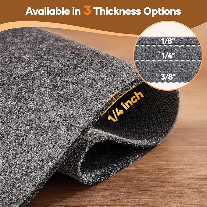 Veken Non Slip Cushioned Runner Rug Pad Gripper 2 x 6 Ft, Felt and Silicone Backing, 1/4 inch Thick Carpet Liner for Hardwood Floors and Finishes, Under Area Rugs Anti Skid Mat, Keep Rugs in Place
