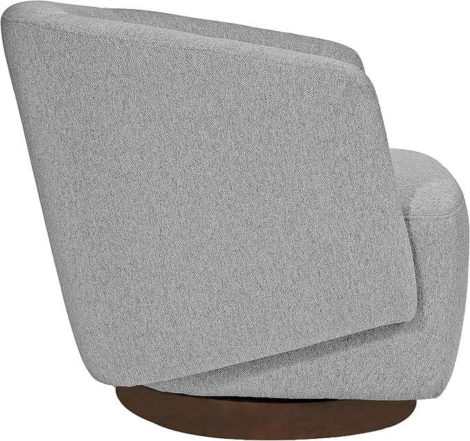 MINCETA Accent Chair,Modern Swivel Chairs for Living Room and Bedroom Reading with Wood Base,Performance Fabric in Gray