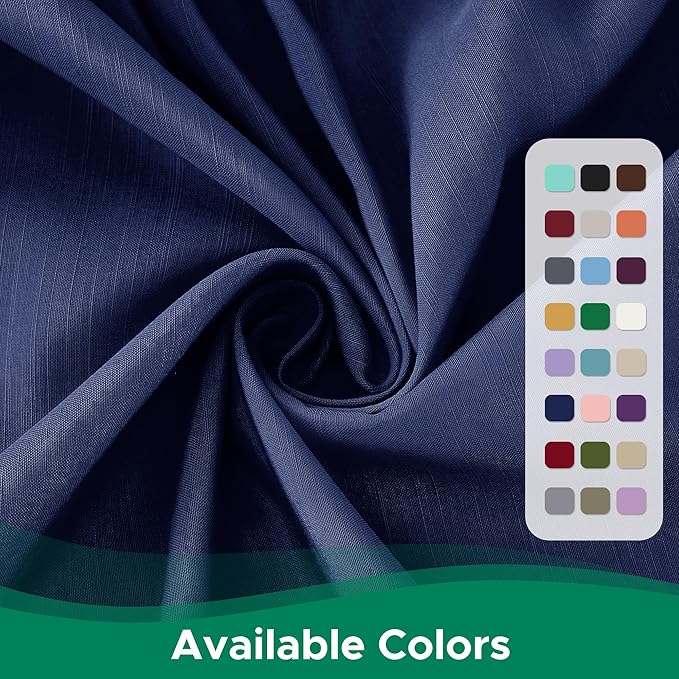 Biscaynebay Wrap Around Bed Skirts for King & Cal King Beds 16" Drop, Navy Adjustable Elastic Dust Ruffles Easy Fit Wrinkle & Fade Resistant Silky Luxurious Fabric Solid Machine Washable