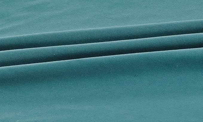 Sheets & Beyond Wrap Around Solid Microfiber Luxury Hotel Quality Fabric Bedroom Gathered Ruffled Bedding Bed Skirt 14 Inch Drop (Twin, Teal)