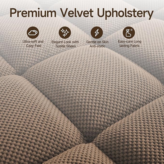41.7" Chaise Lounge Chair Indoor, Oversized Boucle Upholstered Sofa Bed, Adjustable Backrest Deep Seat Reading Chair, Sofas Couches for Living Room with Storage, Cup Holders & 360° Swivel Side Table