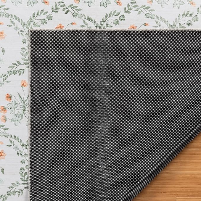 Gertmenian Indoor Boho Area Rug | Home Decor for Entryway, Bedroom, Living Room, Office, Kitchen | Non Slip, Soft, Printed Accent Rugs | Vela, Ivory, 2x6 Runner, 24607