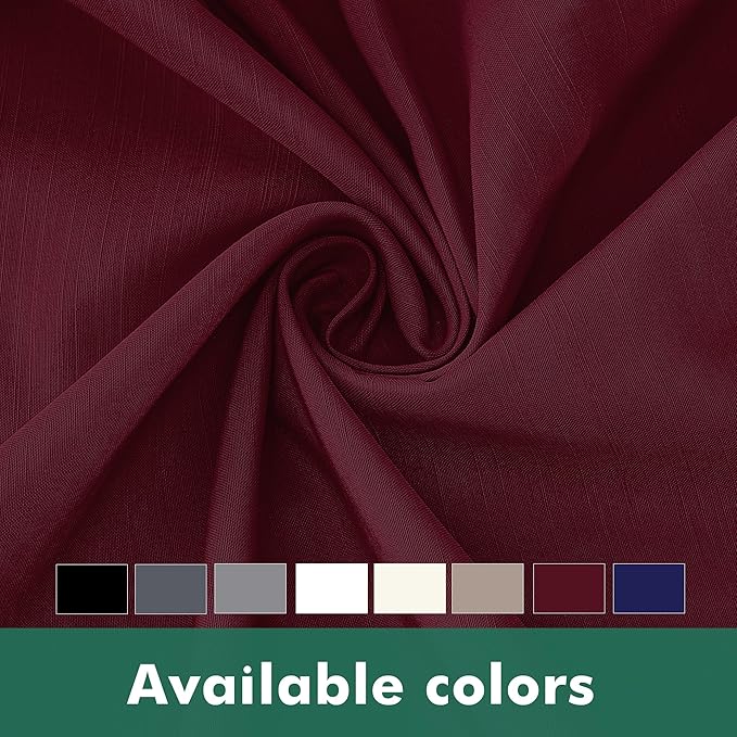 Biscaynebay Wrap Around Bed Skirts with Split Corners for King Beds 14" Drop, Burgundy Elastic Dust Ruffles Adjustable Easy Fit Wrinkle & Fade Resistant Silky Luxurious Fabric Machine Washable