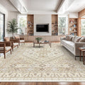 zesthome 12x15 Area Rugs, Large Washable Rug, Ultra-Thin Stain Resistant Rugs for Living Room, Bedroom, Non-Slip Backing Home Decor Area Rug (Cream/Beige,12'x15')