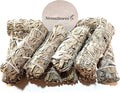 NessaStores 100 California White Sage Smudge Sticks, 4 Inch Hand Tied, All Natural for Home Cleansing, Stress Relief, & Clearing Negative Energy JC-006
