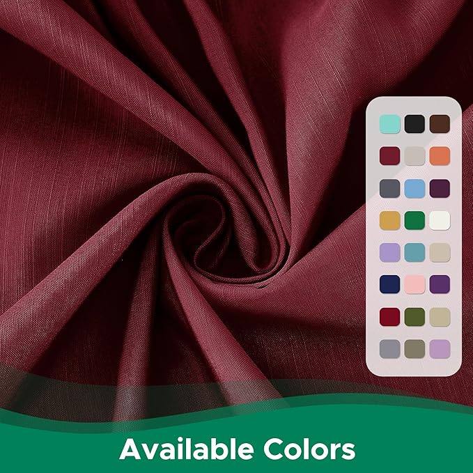 Biscaynebay Wrap Around Bed Skirts for King & Cal King Beds 18" Drop, Burgundy Adjustable Elastic Dust Ruffles Easy Fit Wrinkle Resistant Silky Luxurious Fabric Machine Washable