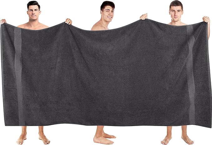 Utopia Towels - Luxurious Jumbo Bath Sheet 8 Piece - 600 GSM (35X70 Inches) 100% Ring Spun Cotton - Highly Absorbent and Quick Dry Extra Large Bath Towel - Super Soft Hotel Quality Towel (Grey)