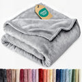 Ultra Soft Fleece Blanket King Size - Flannel Fleece Luxury King Blanket - Lightweight for Couch Bed Chair - Thick, Warm and Breathable - All Season Cozy Fuzzy, Anti-Static Microplush Bedding, Grey