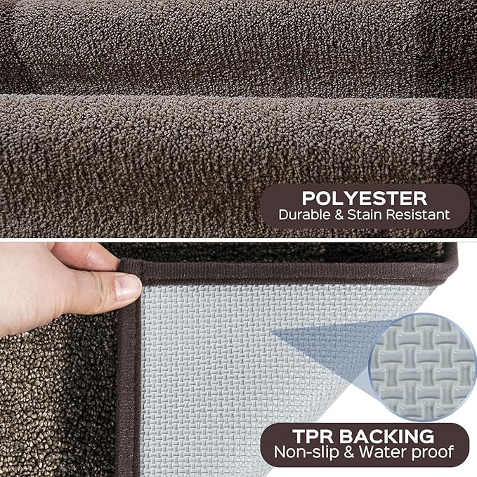 Machine Washable Kitchen Rug 24" x 70", Non Slip Kitchen Mat for Floor, Absorbent Entrance Runner Rug for Bedroom, Hallway, Bathroom, Door (Roll Packing)